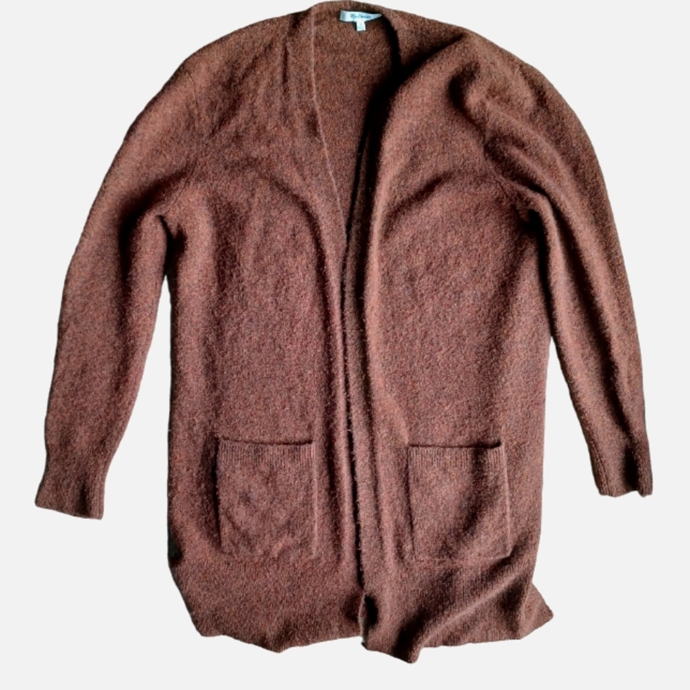 Brown Madewell Ryder open front cardigan wool/alpaca blend sz M